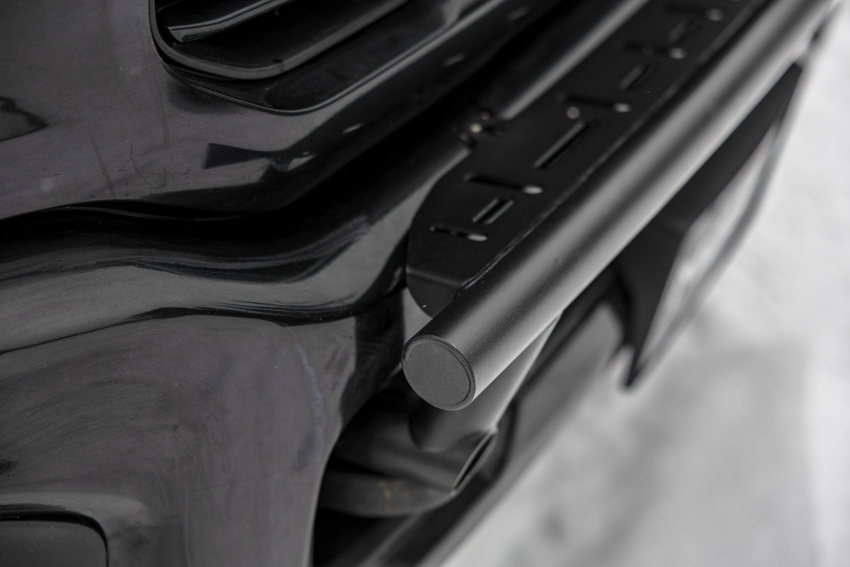 2019-Up Ram 2500 Black-Coated Bumper Light Mounting Bar MBRP