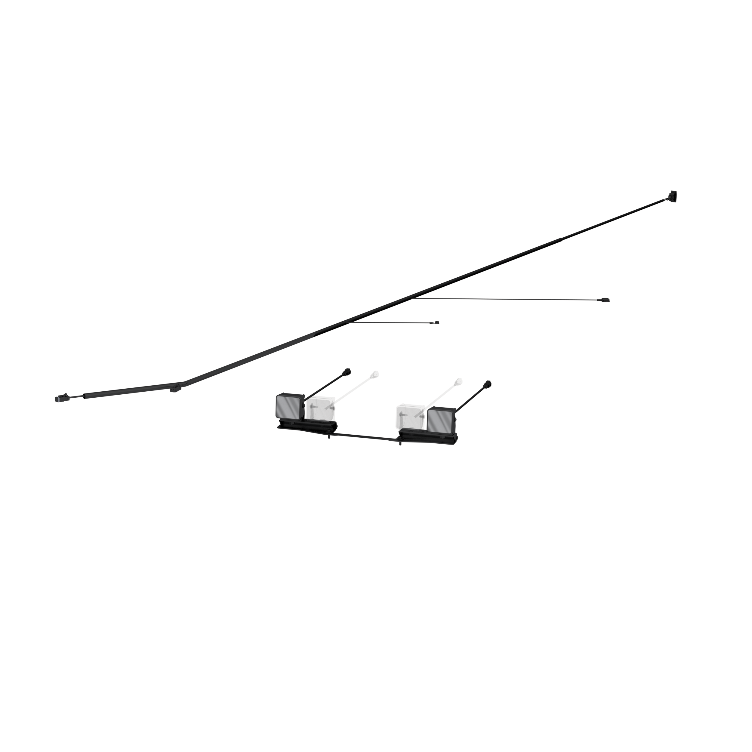 24-26 Ford Ranger, Black-Coated, Bumper Light Kit Flood Beam MBRP