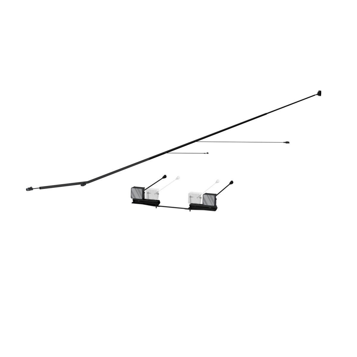 24-26 Ford Ranger, Black-Coated, Bumper Light Kit Spot Beam MBRP