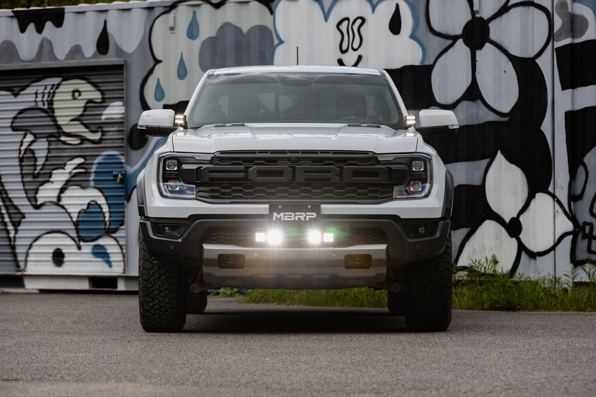 24-Up Ford Ranger Raptor Bumper Light Kit Clear Flood Beam MBRP