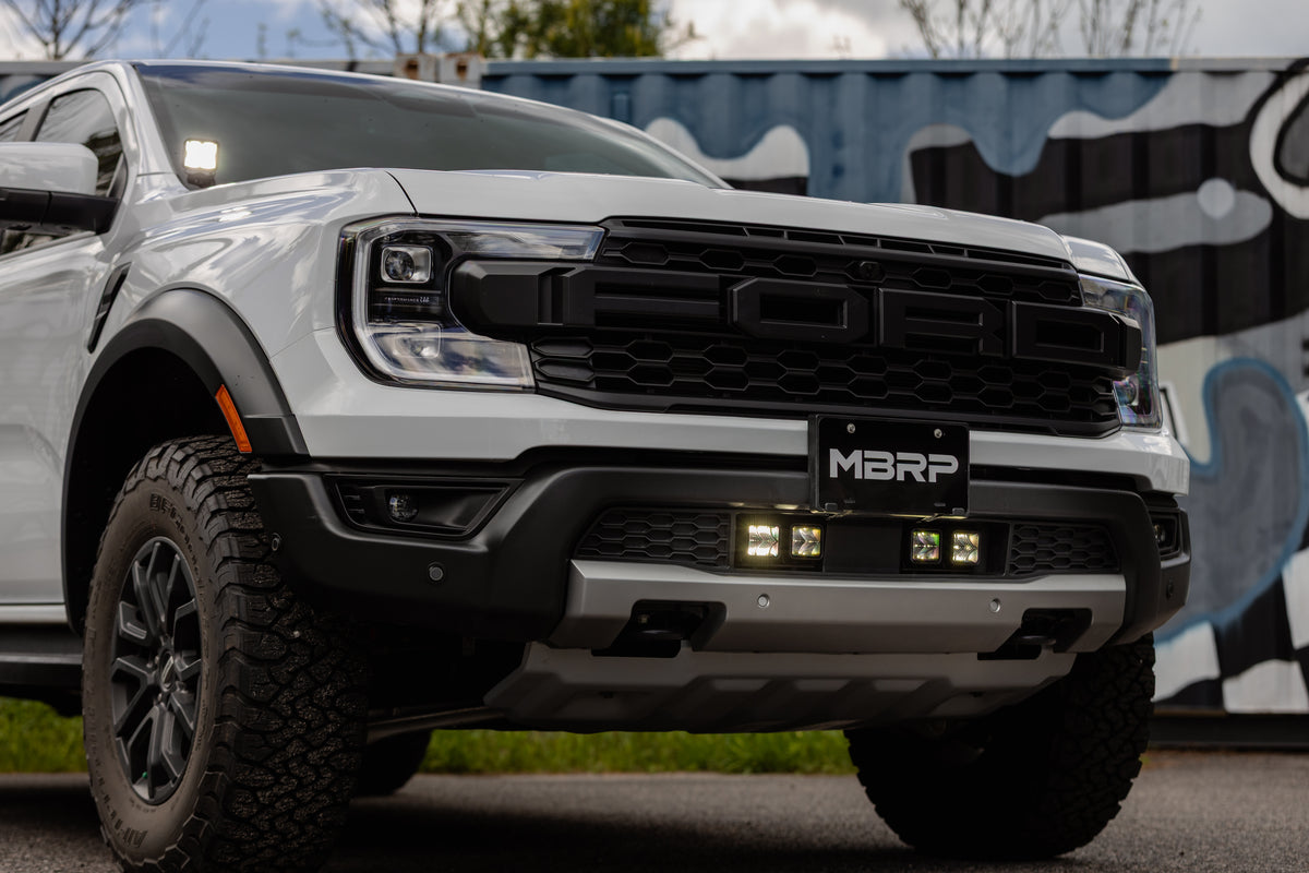 24-Up Ford Ranger Raptor Ditch Light Kit Clear Spot Beam MBRP
