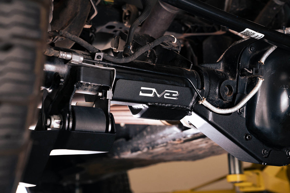 2021 2024 Ford Bronco Rear Shock Guard Skid Plates DV8 Offroad