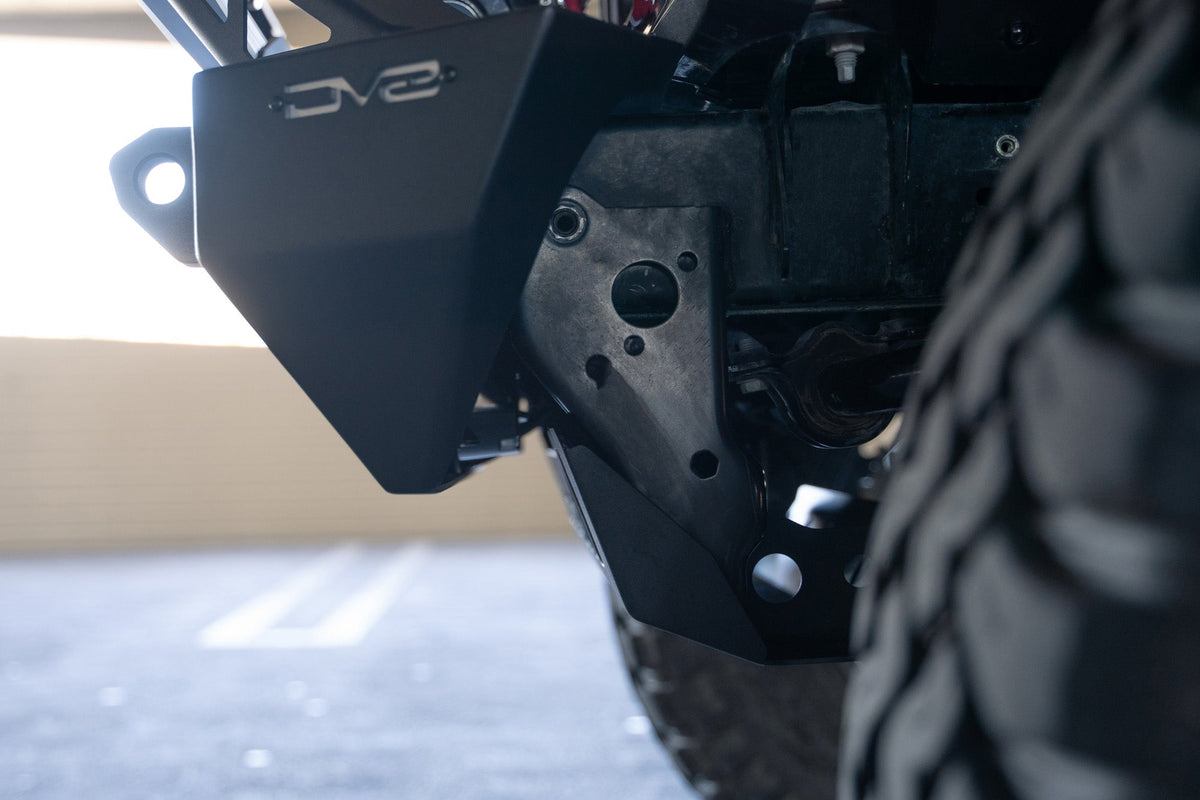 2018=2025 Jeep Wrangler JL JL Gladiator JT Front Bumper Sway Bar Disconnect Motor Skid Plate DV8 Offroad