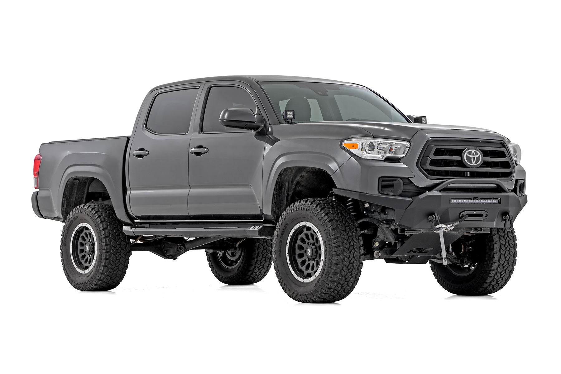 HD2 Aluminum Running Boards Double Cab Toyota Tacoma 2WD/4WD (2005-2023) Rough Country