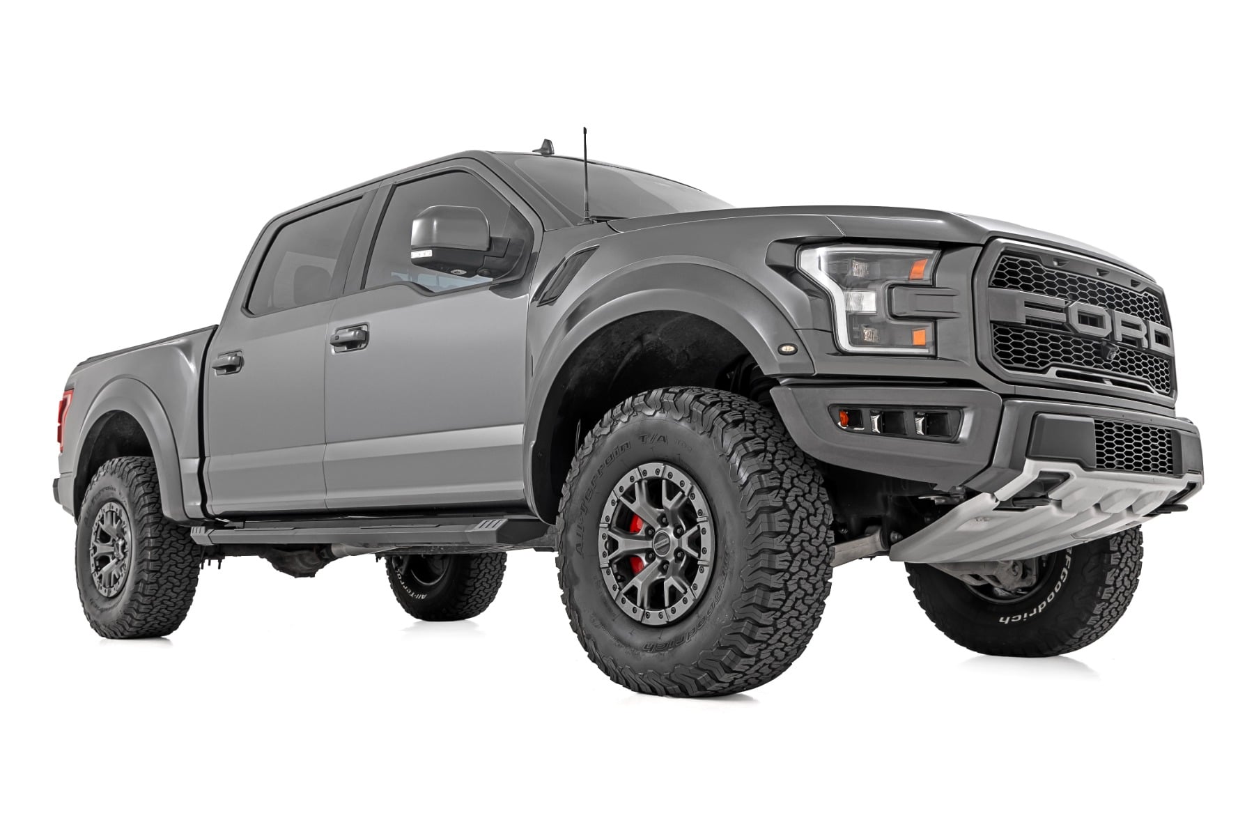 HD2 Aluminum Running Boards Crew Cab Ford F-150/Lightning/F-250/F-350/Raptor (15-26) Rough Country