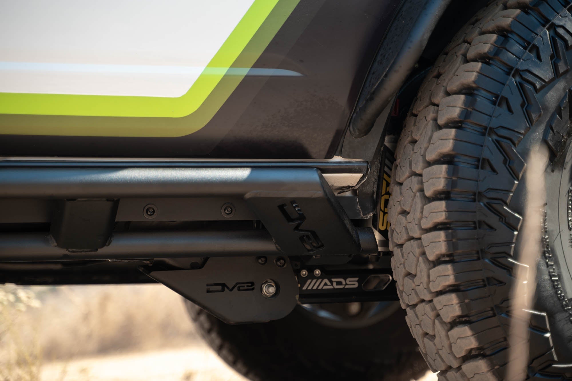 2021 2024 Ford Bronco Fs 15 4 Door Rock Sliders V2 DV8 Offroad