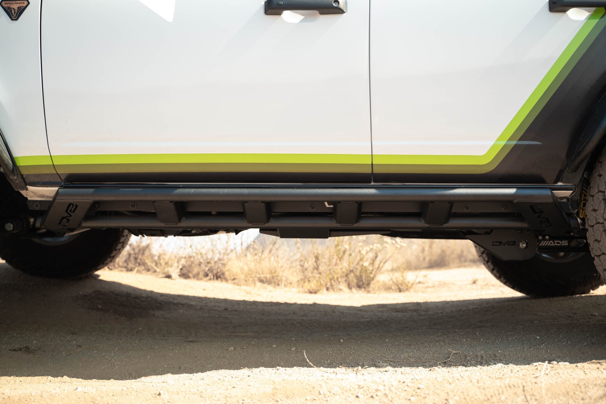 2021 2024 Ford Bronco Fs 15 4 Door Rock Sliders V2 DV8 Offroad