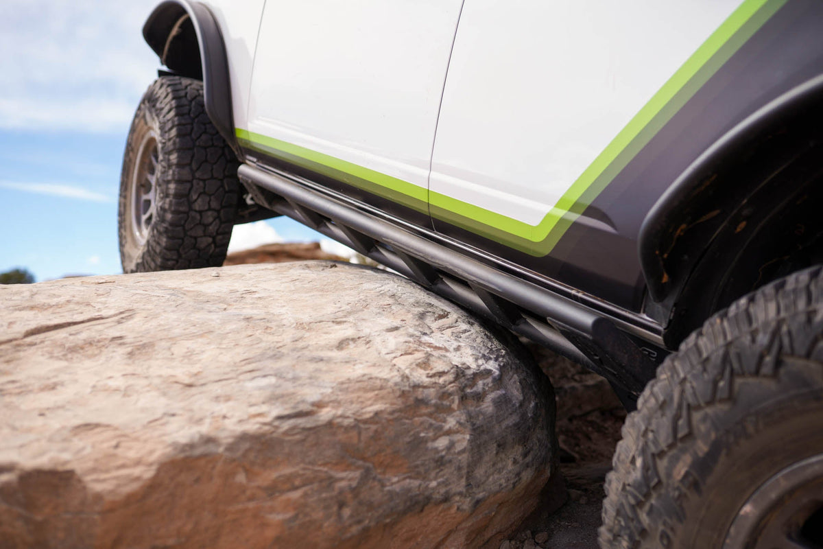 2021 2024 Ford Bronco Fs 15 4 Door Rock Sliders V2 DV8 Offroad