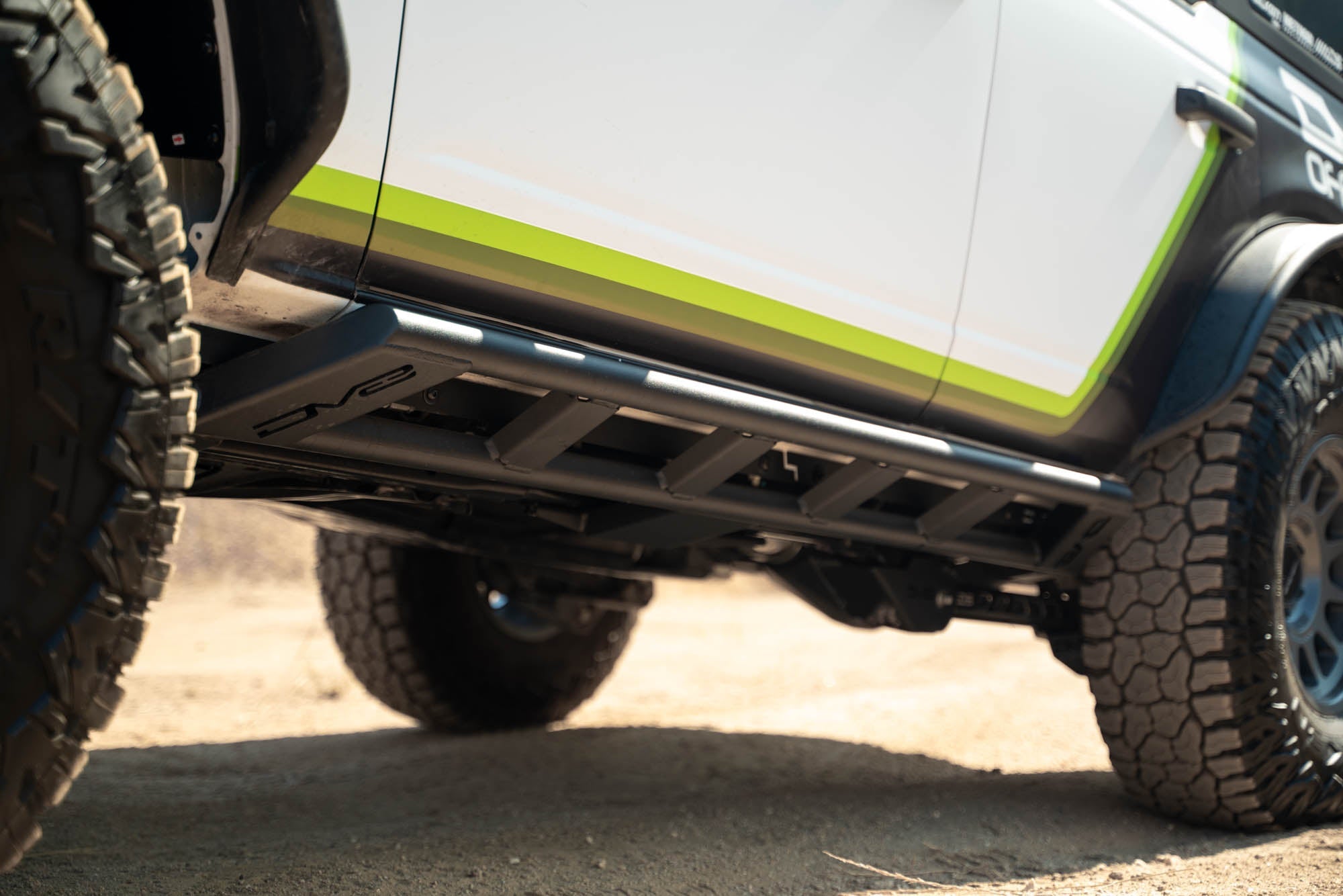 2021 2024 Ford Bronco Fs 15 4 Door Rock Sliders V2 DV8 Offroad