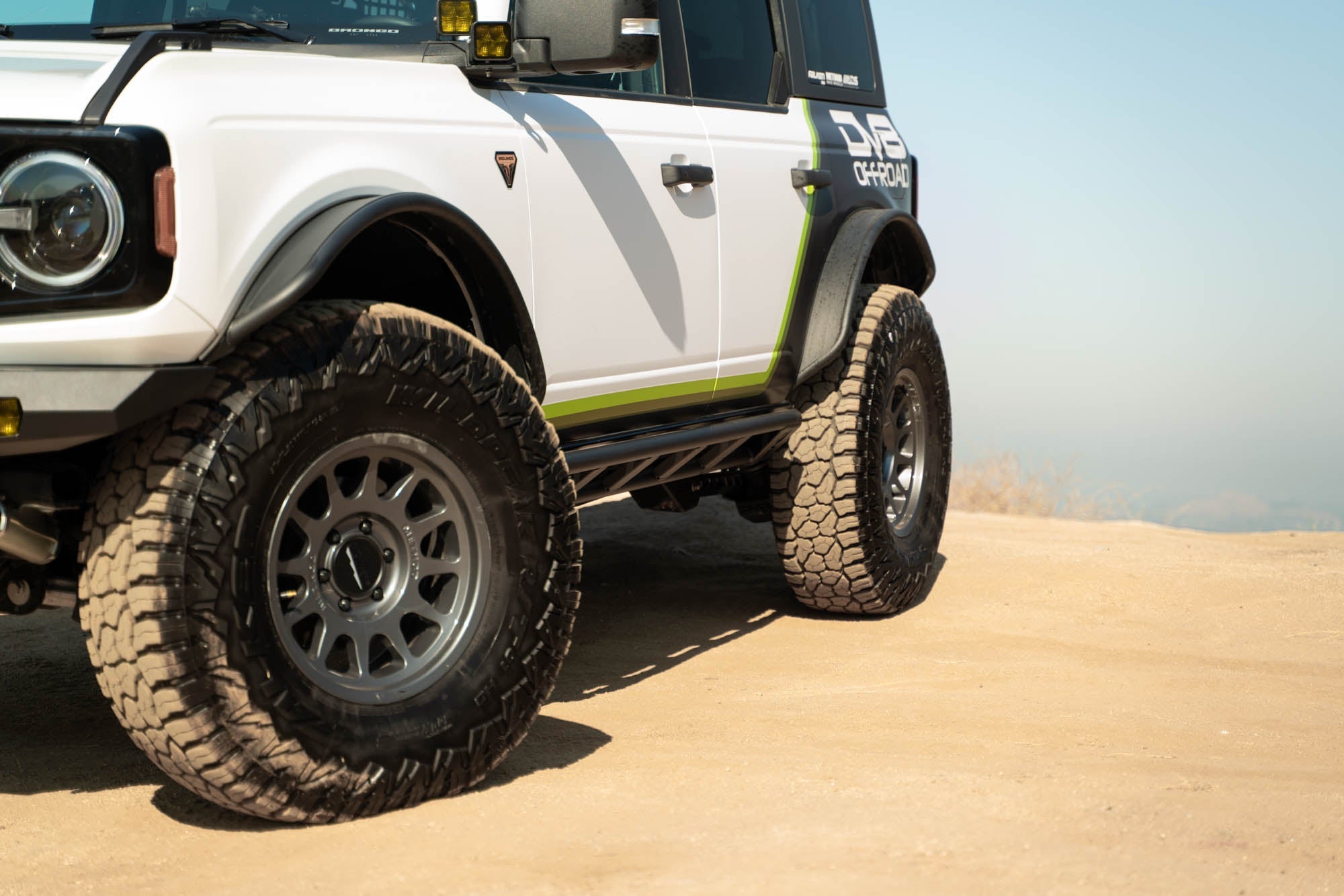 2021 2024 Ford Bronco Fs 15 4 Door Rock Sliders V2 DV8 Offroad