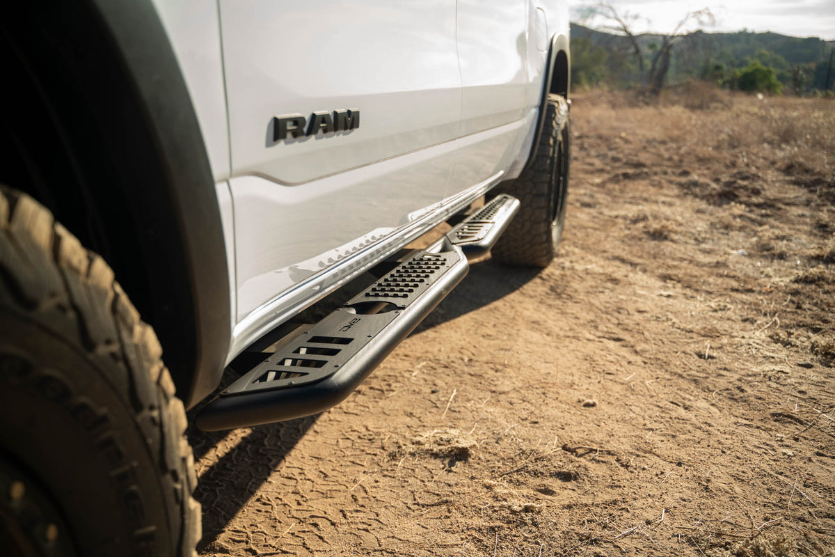 2019 2025 RAM 1500 Crew Cab OE Plus Side Steps DV8 Offroad