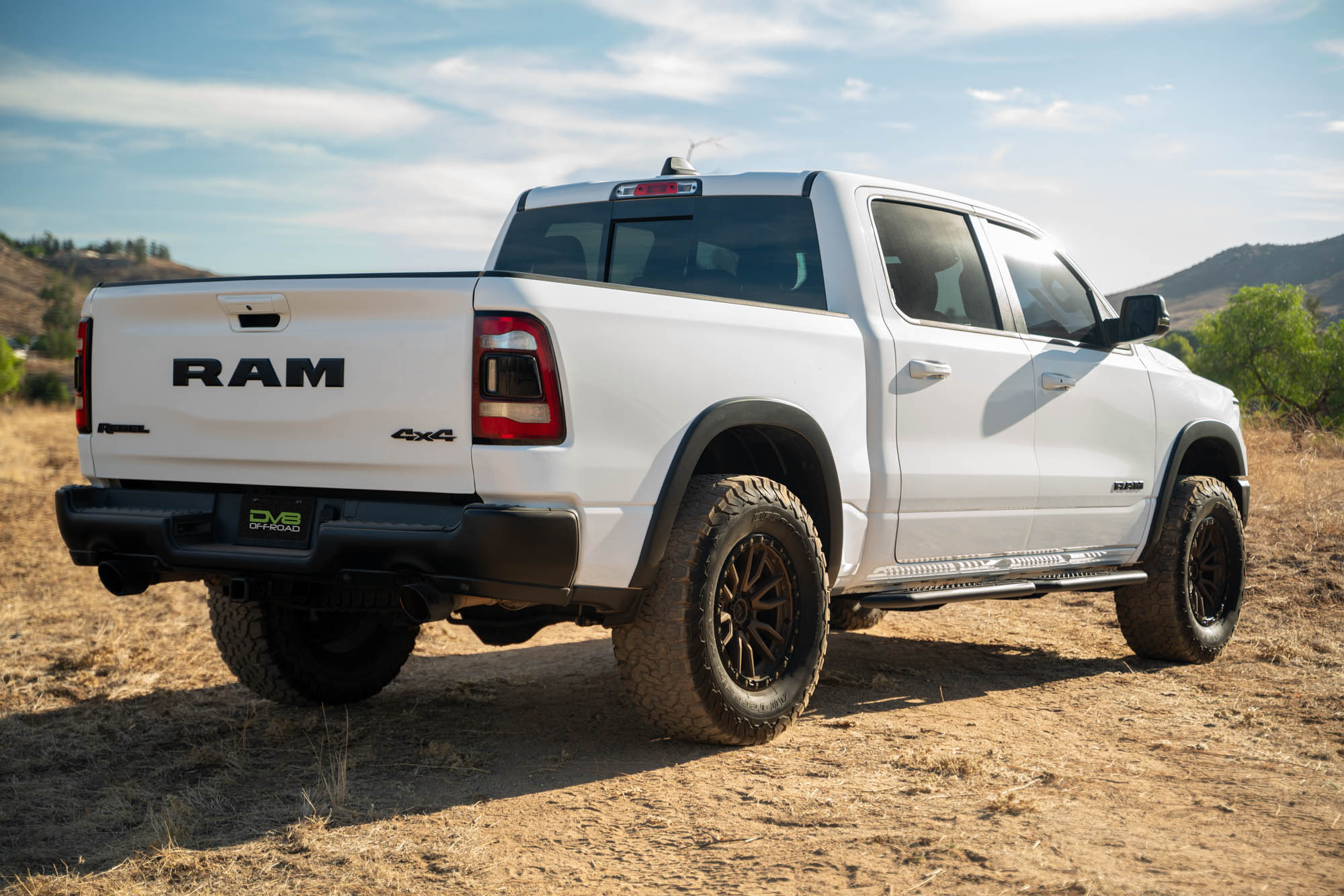 2019 2025 RAM 1500 Crew Cab OE Plus Side Steps DV8 Offroad