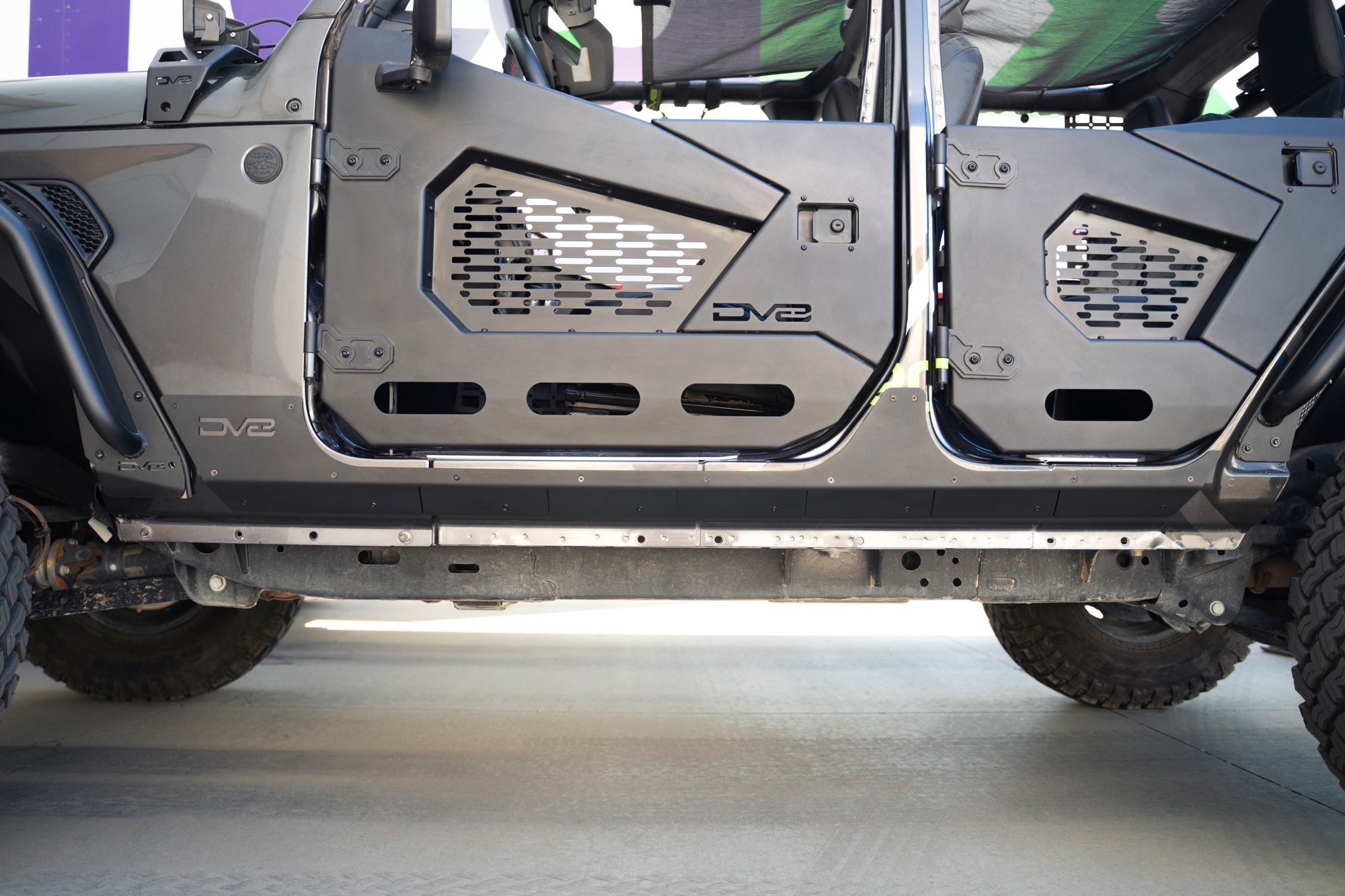 2018 2025 Jeep Wrangler JLU 4 Door Rock Skins DV8 Offroad