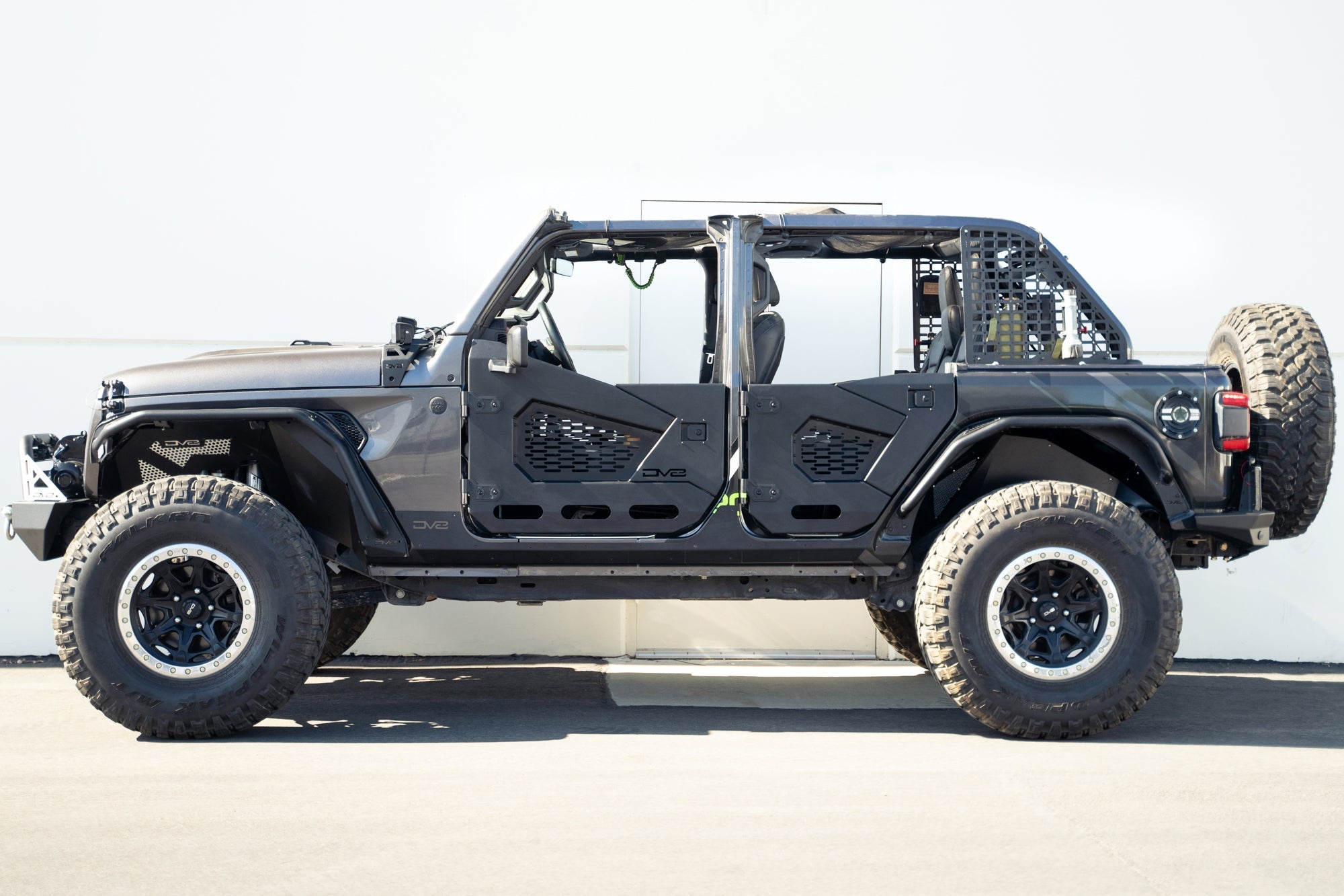 2018 2025 Jeep Wrangler JLU 4 Door Rock Skins DV8 Offroad