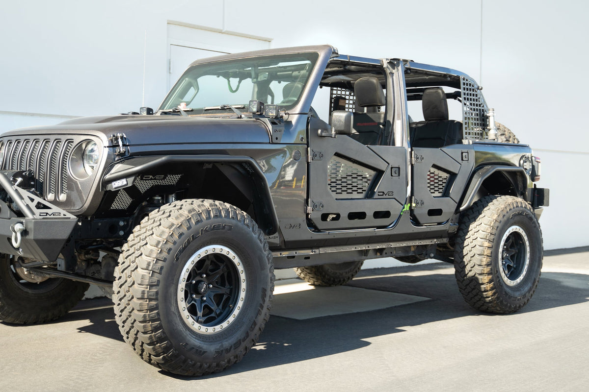 2018 2025 Jeep Wrangler JLU 4 Door Rock Skins DV8 Offroad