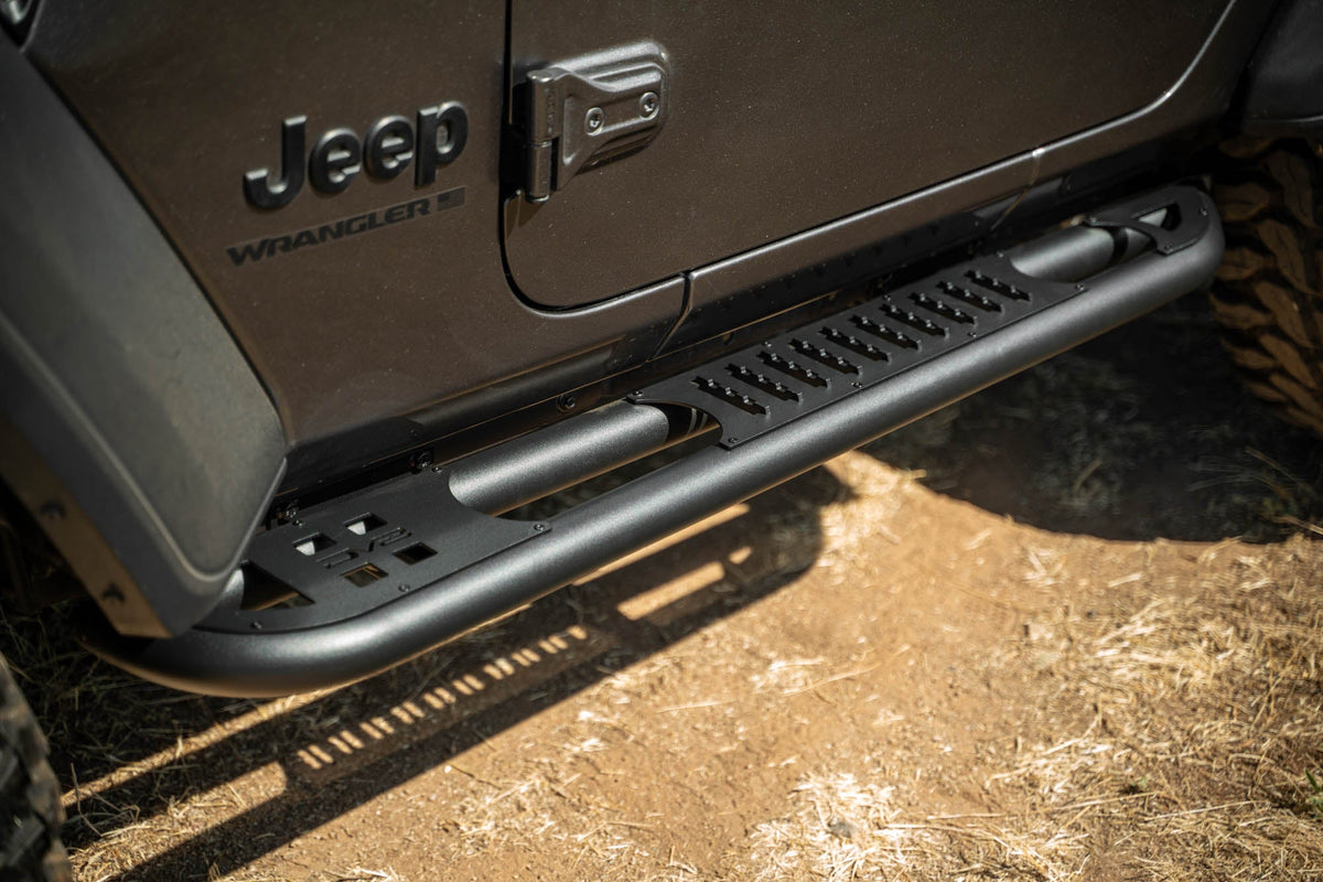 2018 2025 Jeep Wrangler JL 2 Door Oe Plus Side Steps DV8 Offroad