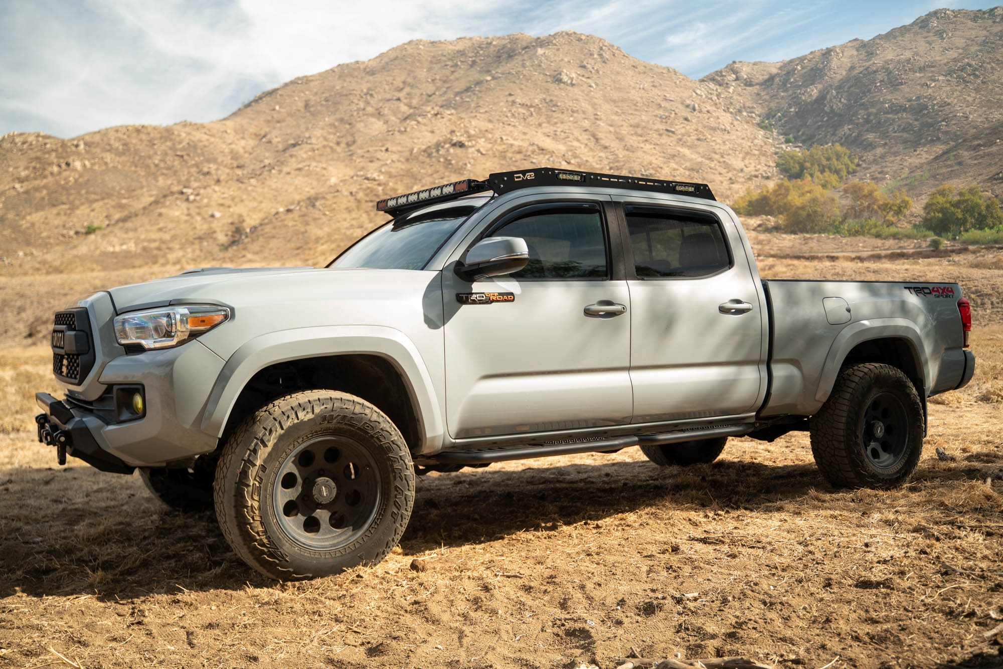 2016 2023 Toyota Tacoma OE Plus Side Steps DV8 Offroad