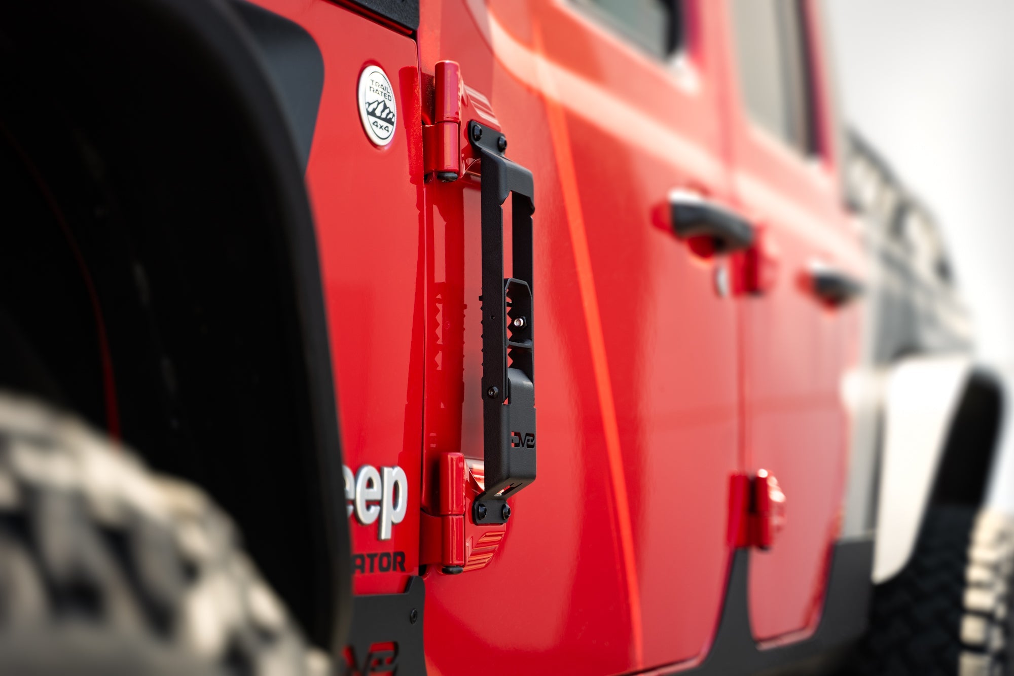 2007 2025 Jeep Gladiator JT Wrangler JK, JKU, JL, JLU Hinge Mounted Steps DV8 Offroad