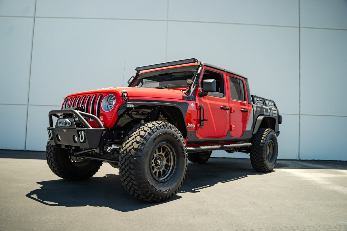 2007 2025 Jeep Gladiator JT Wrangler JK, JKU, JL, JLU Hinge Mounted Steps DV8 Offroad