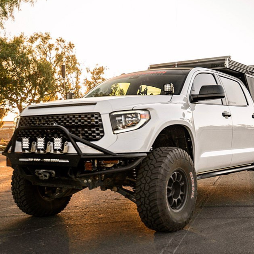 2014-2021 Toyota Tundra with aftermarket fenders, showcasing an offroad-ready design and rugged appearance.