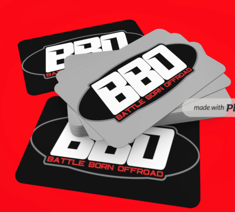 E-gift cards for Battle Born Offroad featuring the logo, ideal for truck and offroad parts enthusiasts.