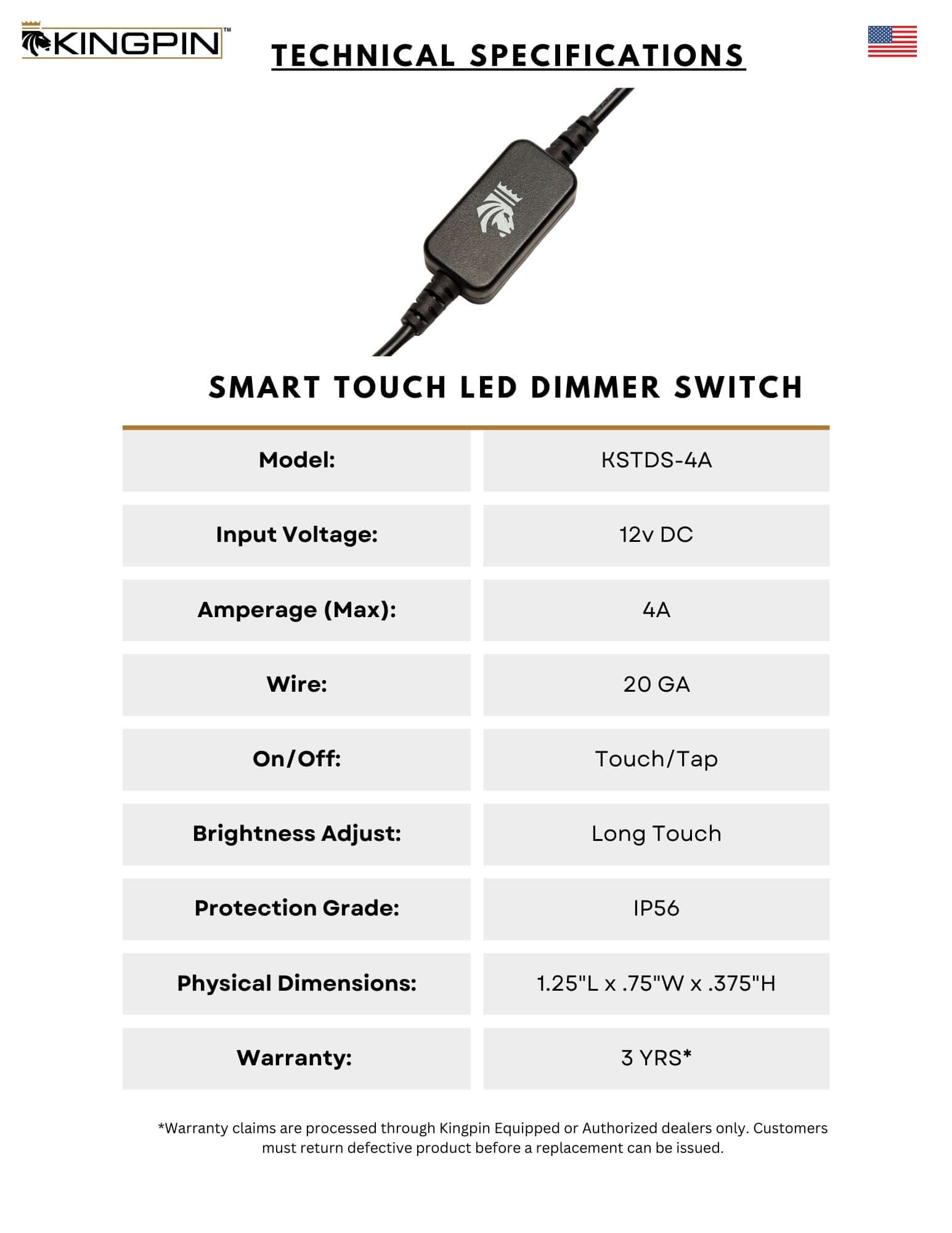 Touch Dimmer Switch, 10-Pack