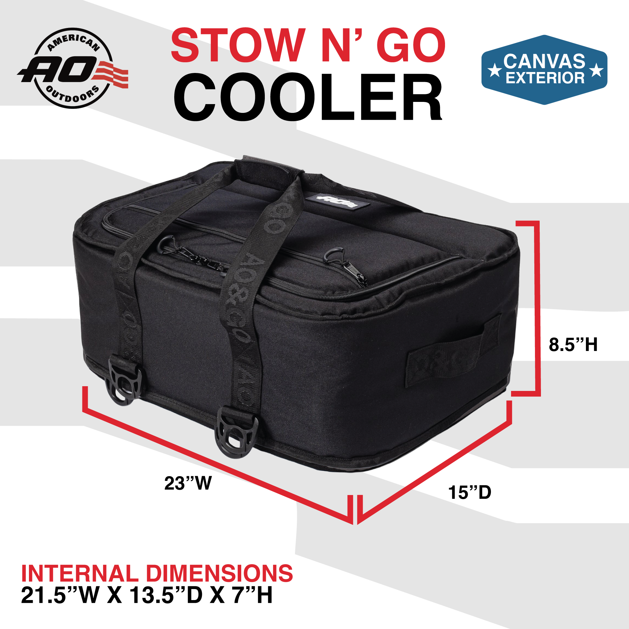 Stow-N-Go Canvas 38 Can Cooler - Black