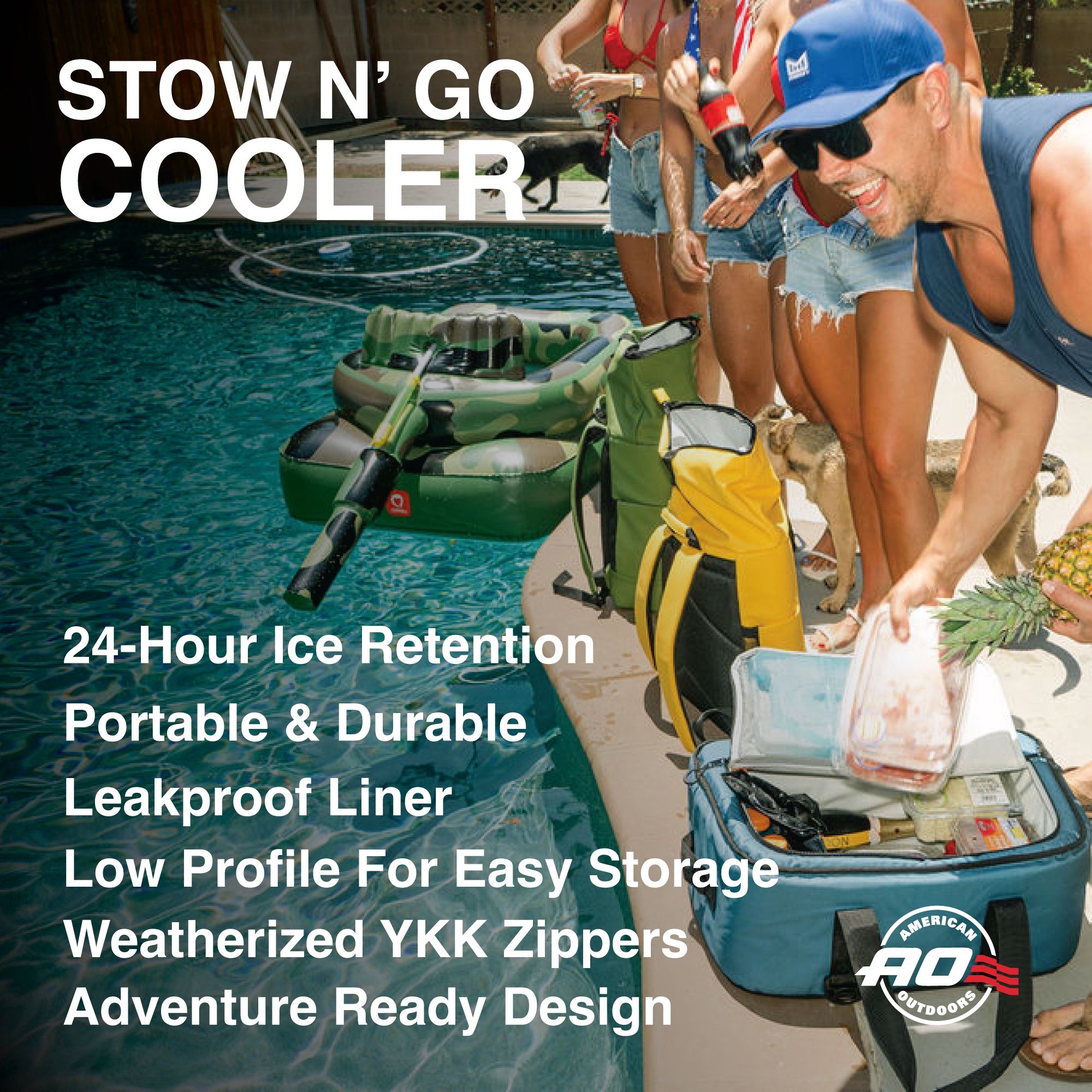 Stow-N-Go Canvas 38 Can Cooler - Black