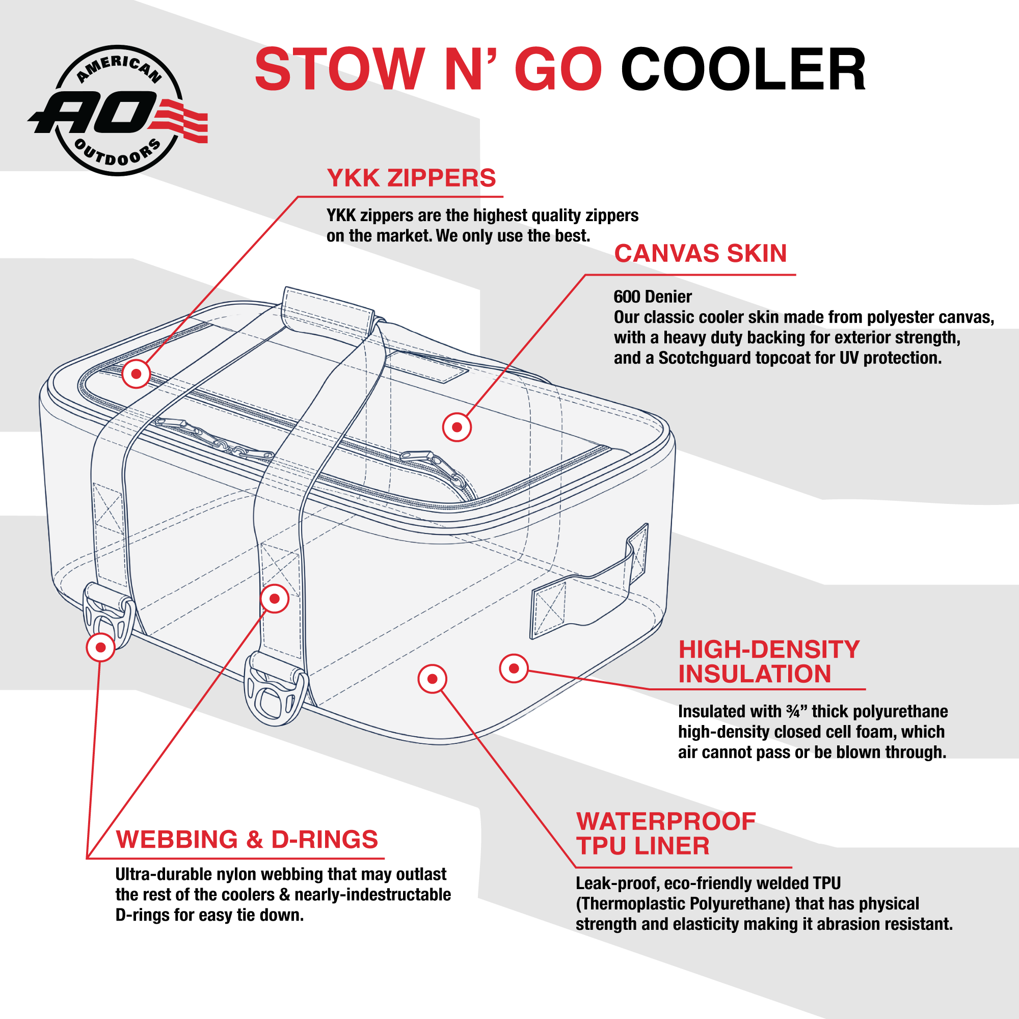 Stow-N-Go Canvas 38 Can Cooler - Black