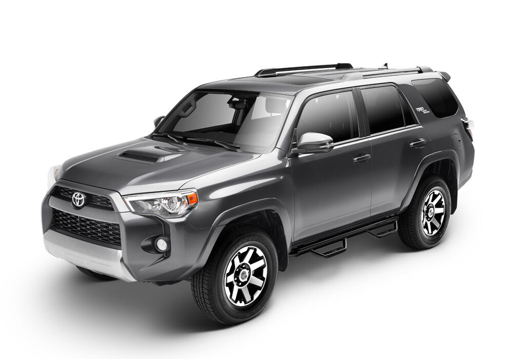 Nerf Step Bar Wheel-to-Wheel (2 Steps per Side) 2 Inch Main Tube Diameter 2010-2024 Toyota 4Runner Non-Limited Gloss Black NFab