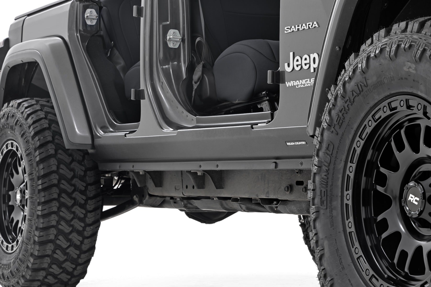 Trail Cladding Rocker Sill Plates Jeep Wrangler Unlimited 4WD (2018-2026) Rough Country