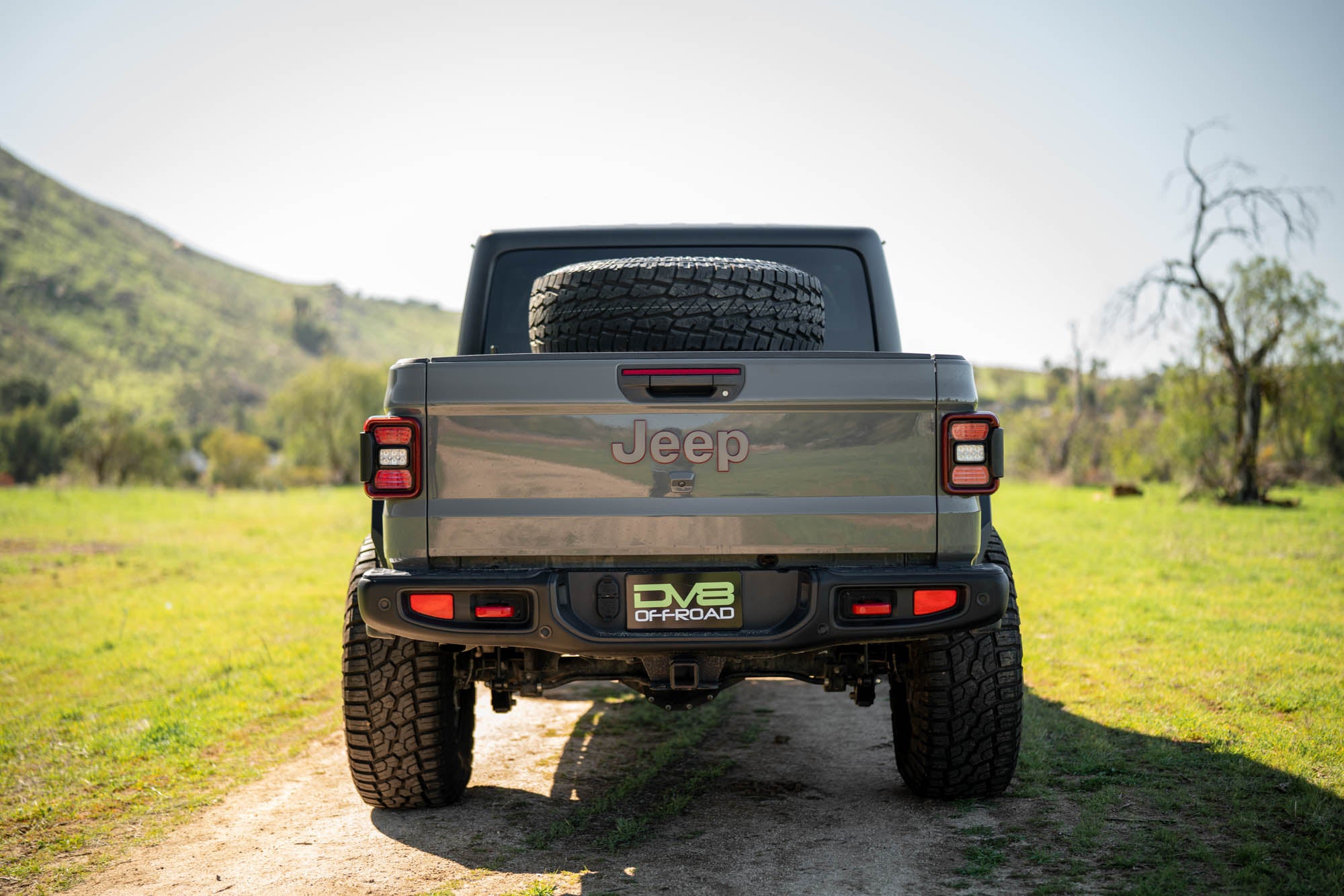 2020 2025 Jeep Gladiator JT Adjustable In Bed Tire Carrier DV8 Offroad