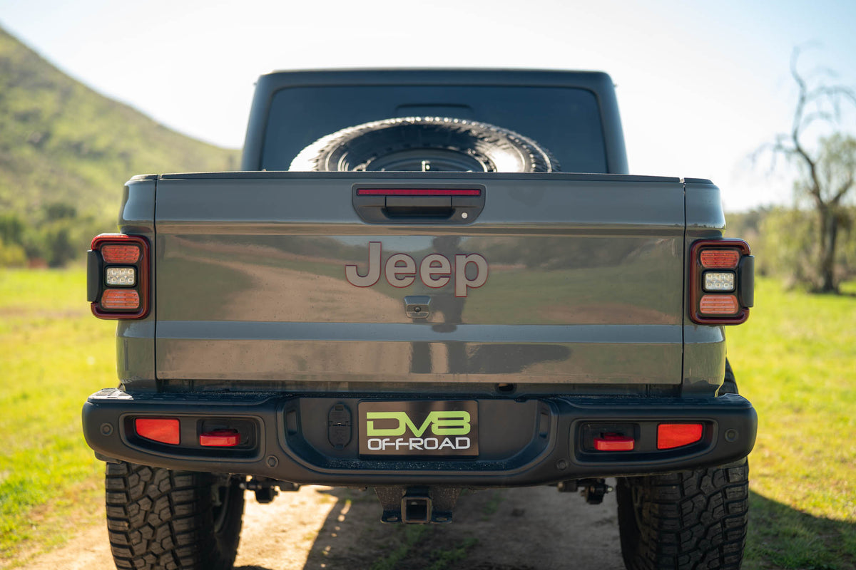2020 2025 Jeep Gladiator JT Adjustable In Bed Tire Carrier DV8 Offroad