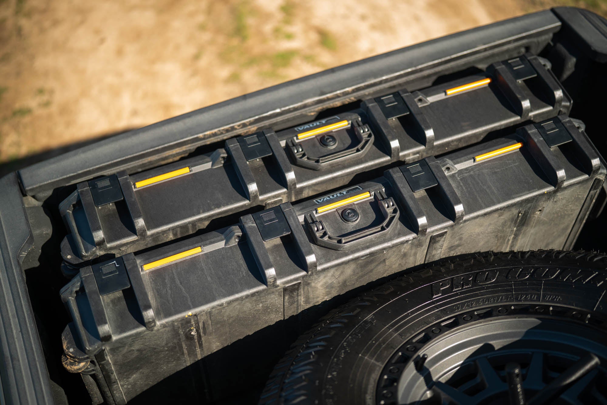 2020 2025 Jeep Gladiator JT Adjustable In Bed Tire Carrier DV8 Offroad