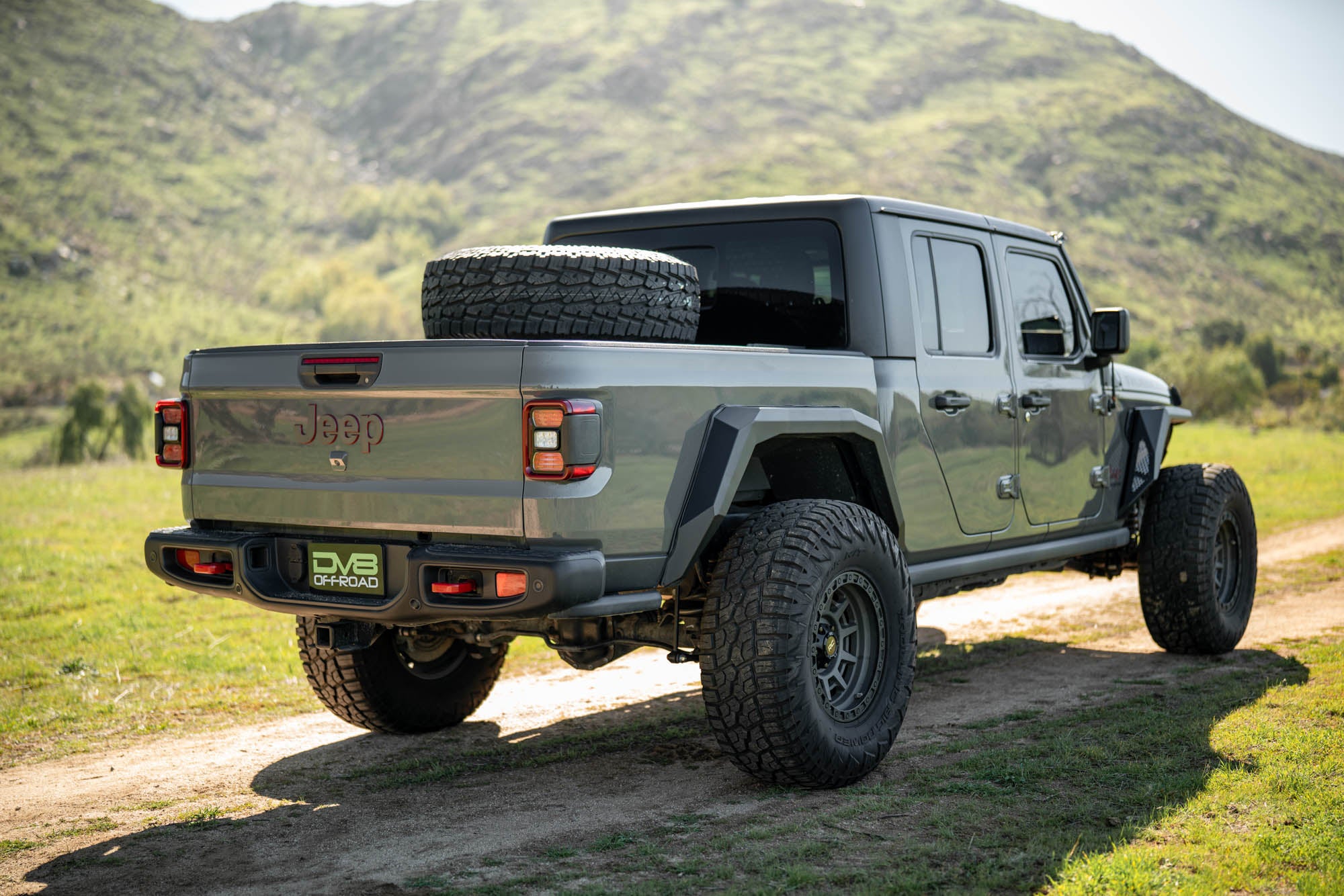 2020 2025 Jeep Gladiator JT Adjustable In Bed Tire Carrier DV8 Offroad