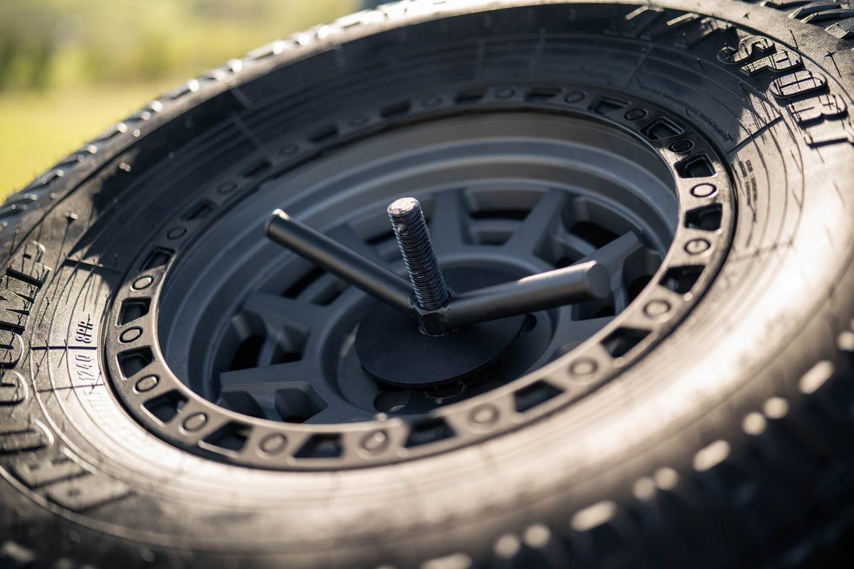2020 2025 Jeep Gladiator JT Adjustable In Bed Tire Carrier DV8 Offroad