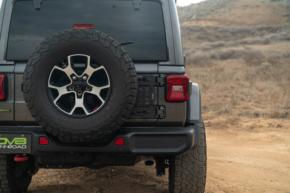 2018 2025 Jeep Wrangler JL Tailgate Reinforcement Molle Panel DV8 Offroad