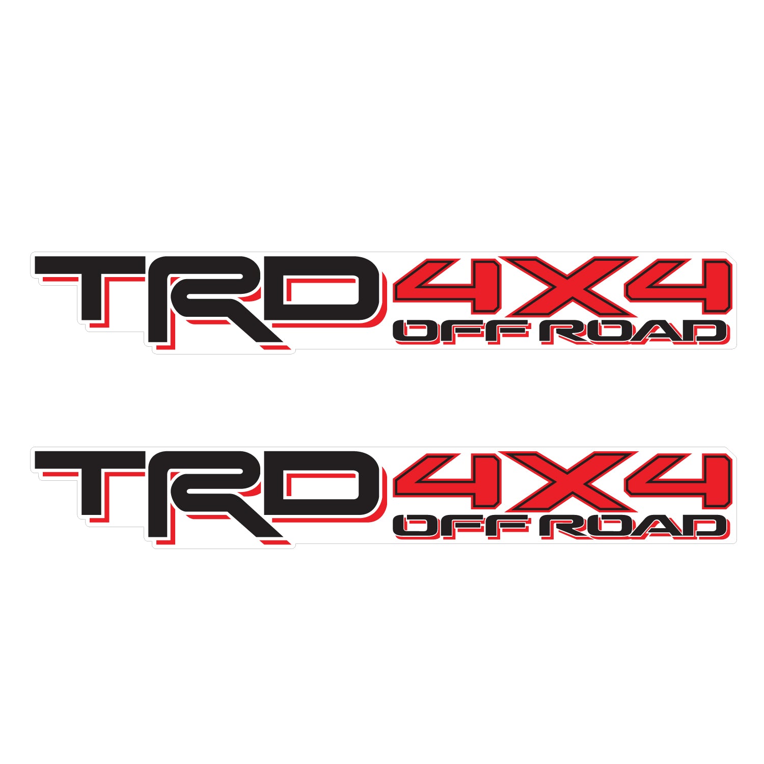 TRD 4x4 Off Road Decals Stickers | Red-Black