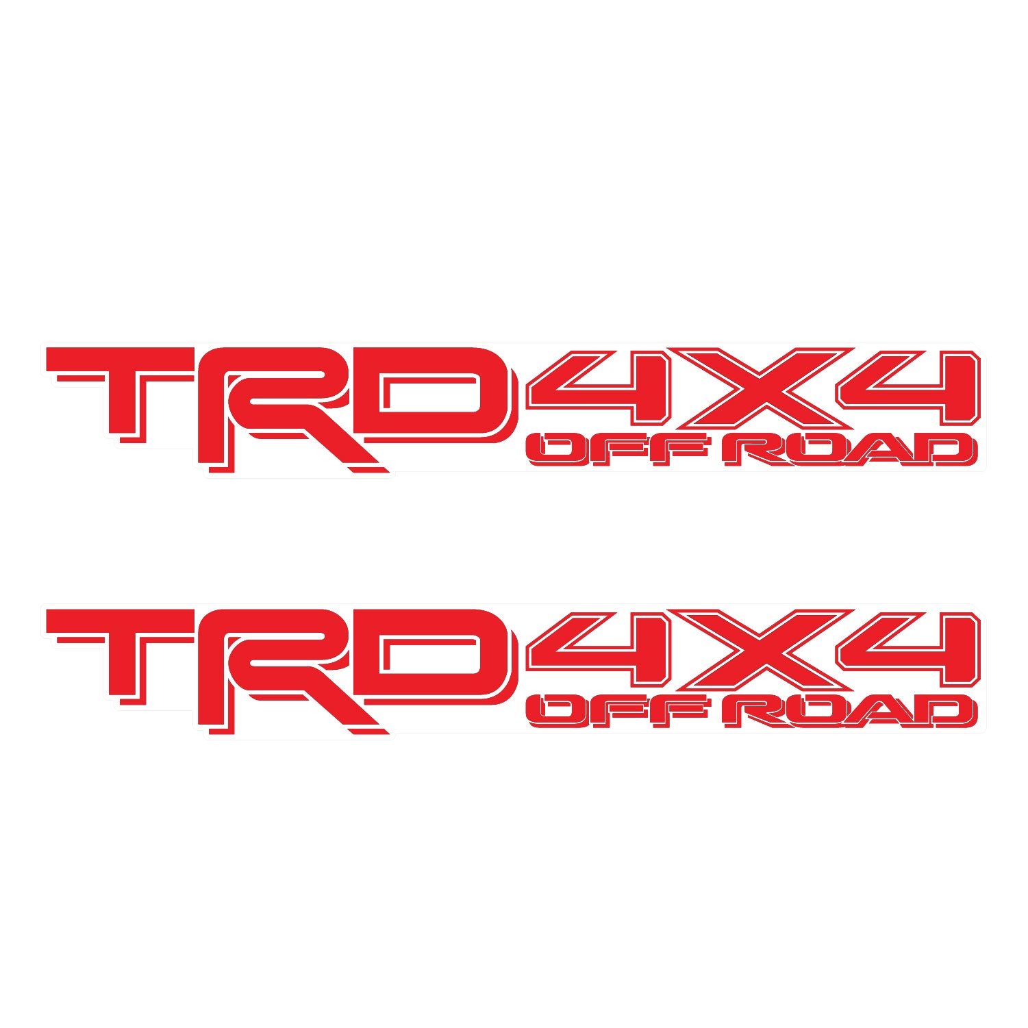 TRD 4x4 Off Road Decals Stickers | Red