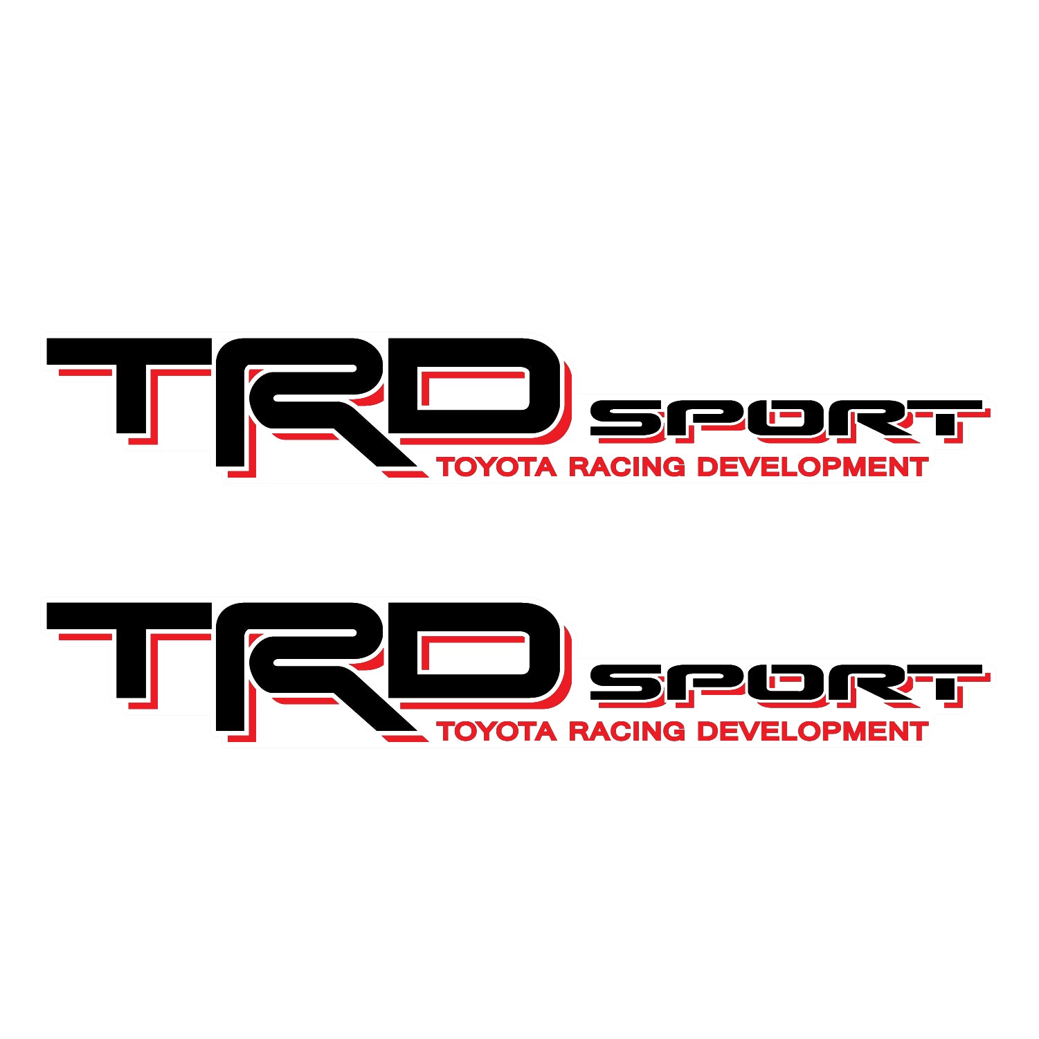 TRD Sport Decals for Tacoma, Racing Development Sticker | Black-Red