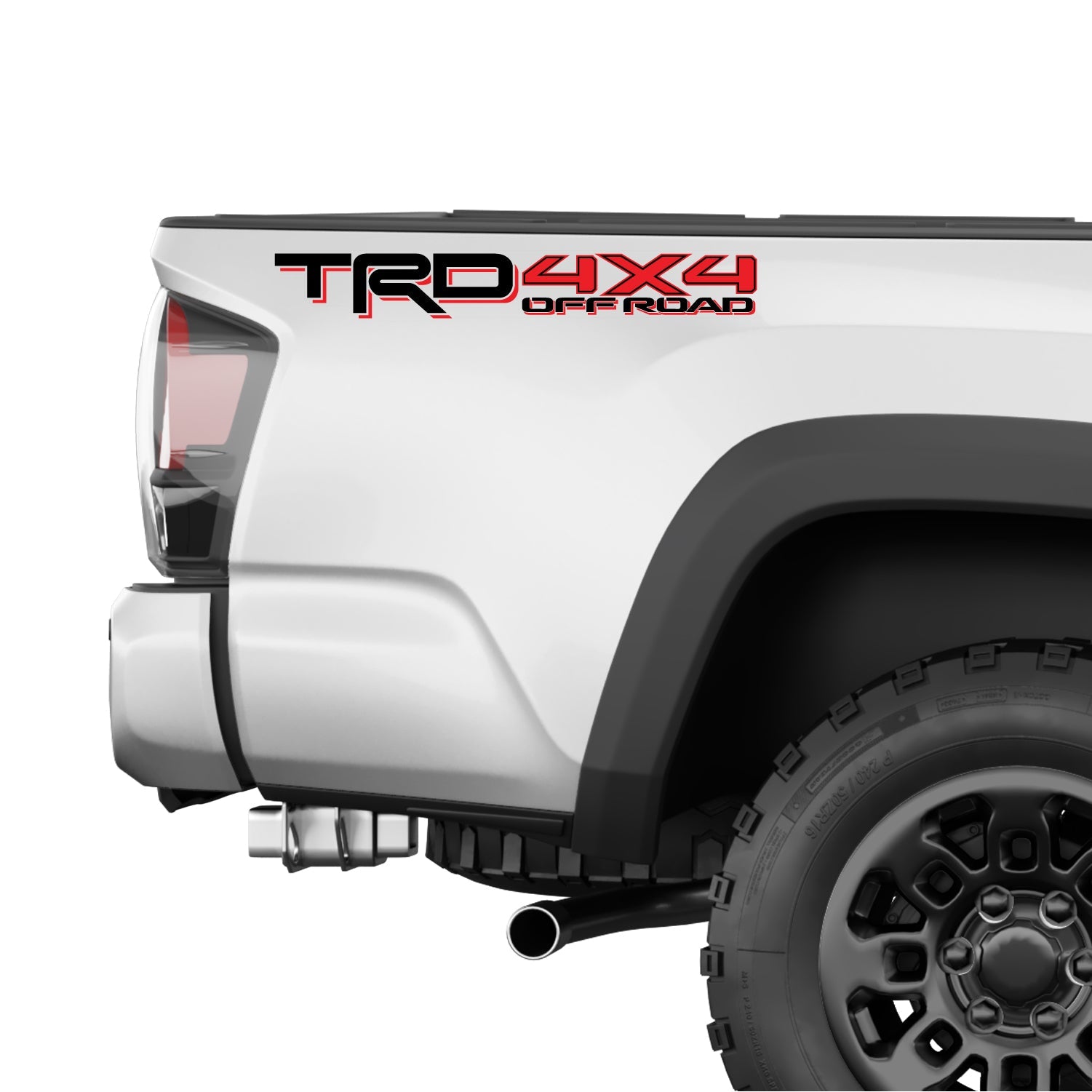 TRD 4x4 Off Road Decals Stickers | Red-Black