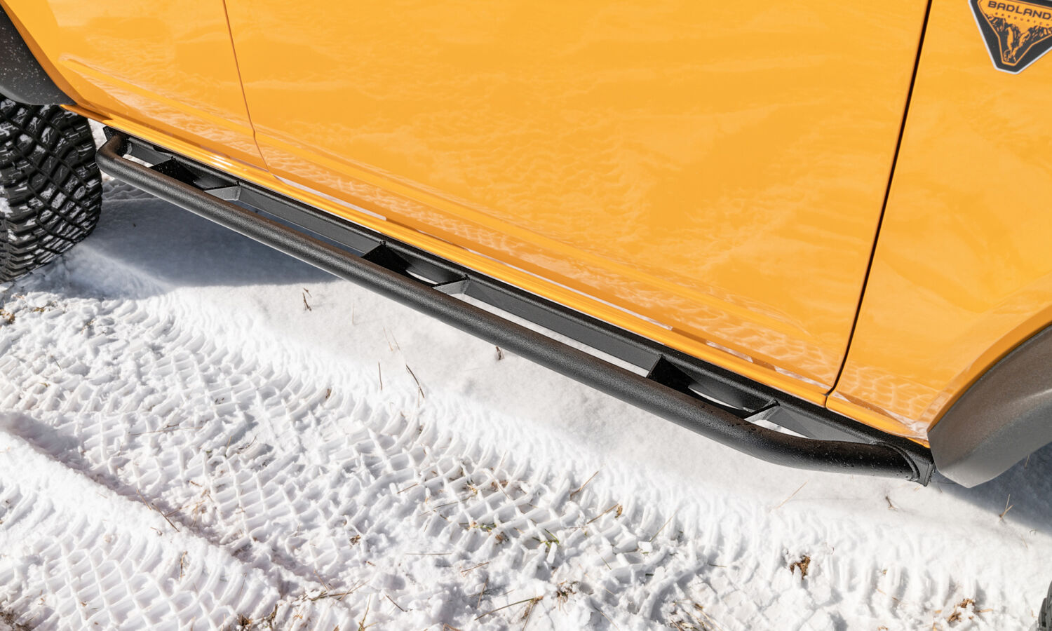 TrailSlider Step System Full Length (2 Steps per Side) 2021-2025 Ford Bronco 4-Dr Textured Black NFab
