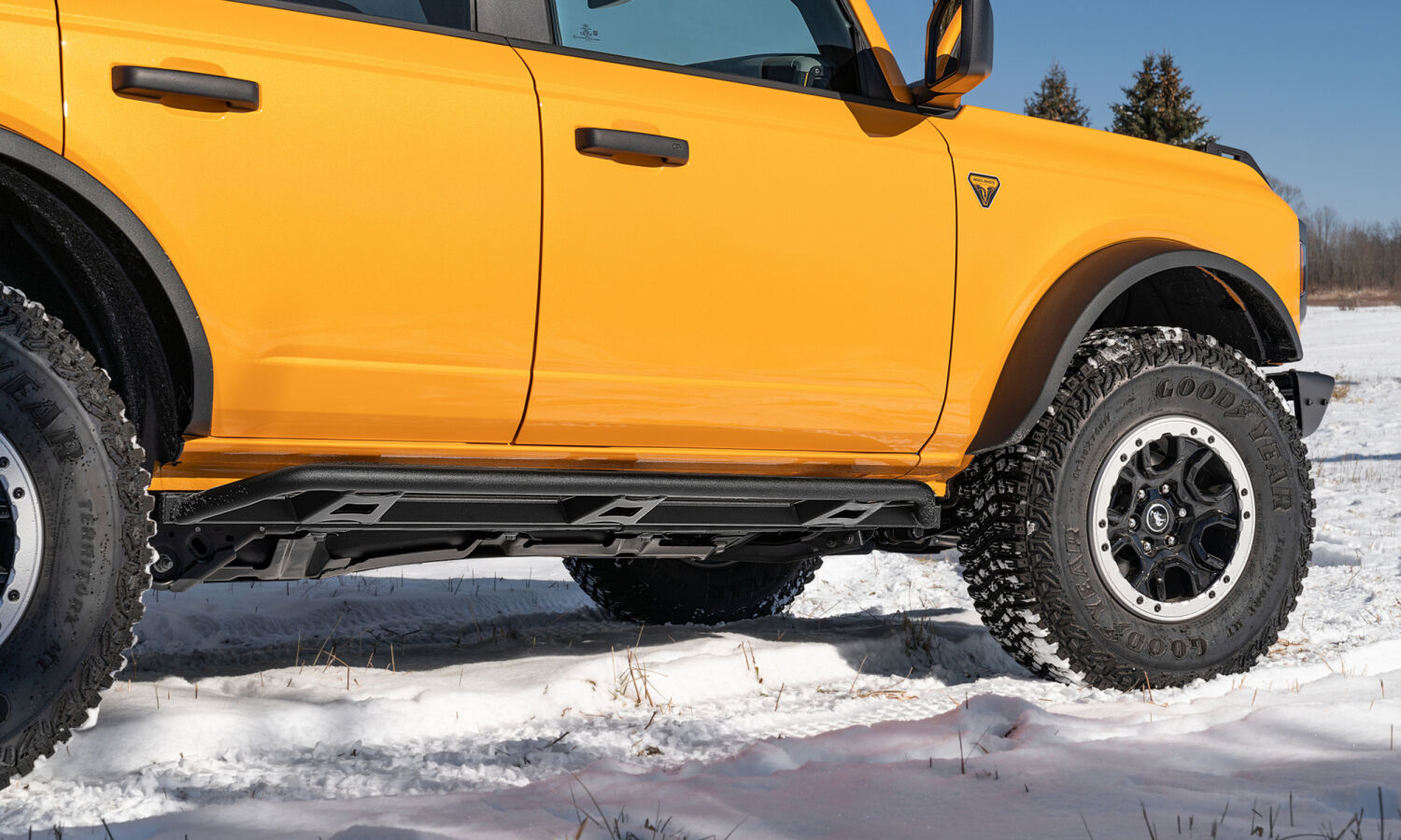 TrailSlider Step System Full Length (2 Steps per Side) 2021-2025 Ford Bronco 4-Dr Textured Black NFab