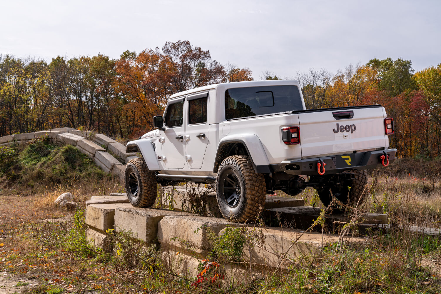 TrailSlider Step System Cab Length (2 Steps per Side) 2020-2025 Jeep Gladiator Textured Black NFab