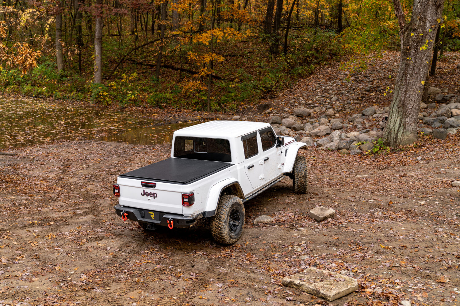 TrailSlider Step System Cab Length (2 Steps per Side) 2020-2025 Jeep Gladiator Textured Black NFab