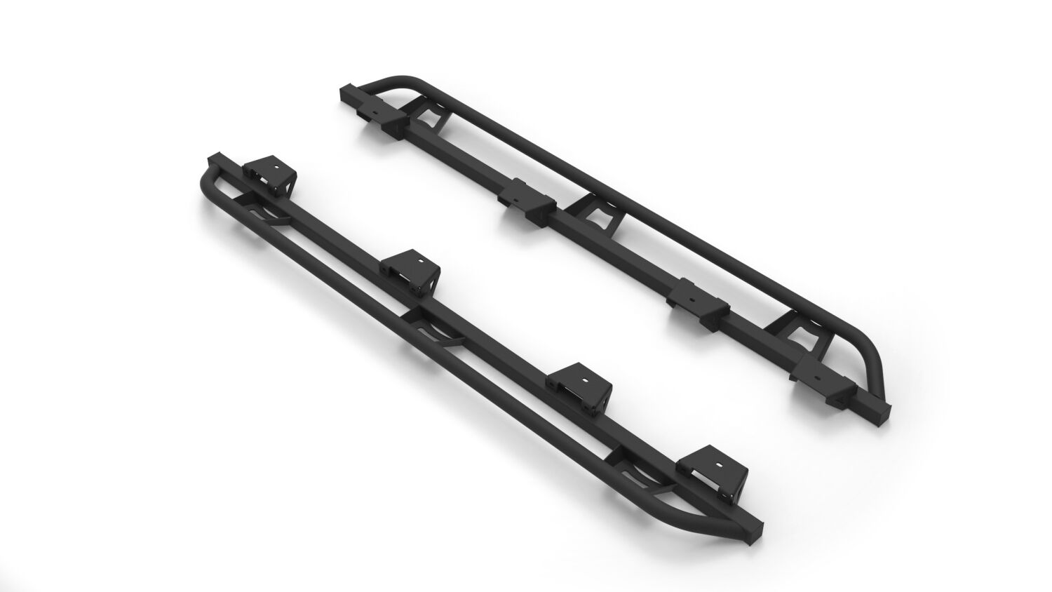 TrailSlider Step System Cab Length (2 Steps per Side) 2020-2025 Jeep Gladiator Textured Black NFab