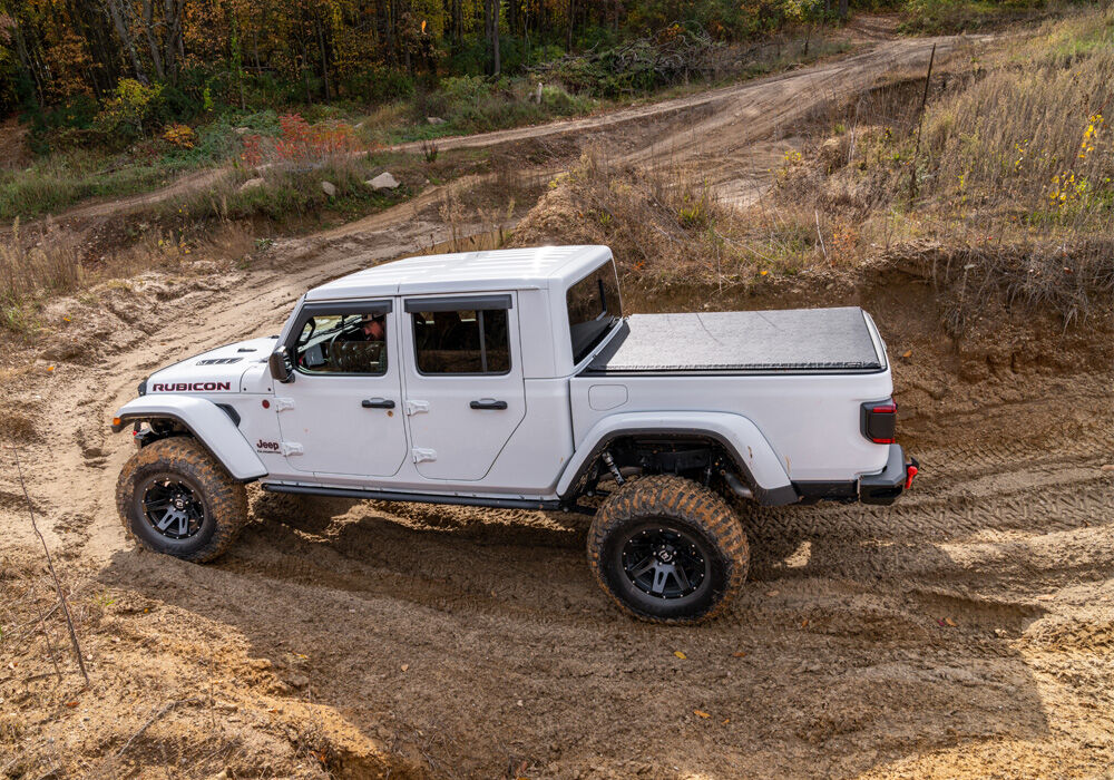TrailSlider Step System Cab Length (2 Steps per Side) 2020-2025 Jeep Gladiator Textured Black NFab
