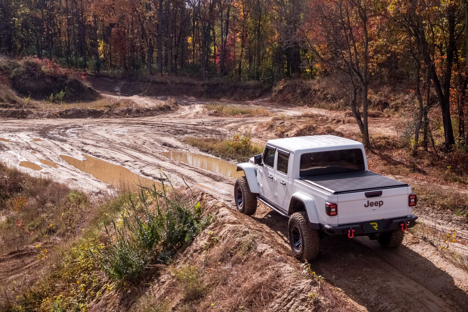 TrailSlider Step System Cab Length (2 Steps per Side) 2020-2025 Jeep Gladiator Textured Black NFab