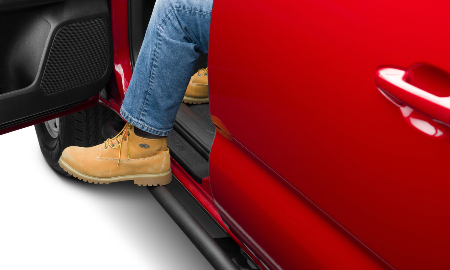 TrailSlider Step System Cab Length (2 Steps per Side) 2016-2023 Toyota Tacoma Double Cab Textured Black NFab