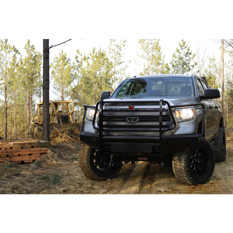 Fab Fours Black Steel Front Bumper w/ Grille Guard Model TT14-K2860-1